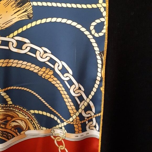 EUC Zara black & contrast chain print accent dress, L - Picture 10 of 10